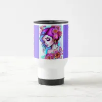 Colorful Chevron  15 oz  Travel Mug