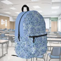 Gorgeous blue hydrangeas - floral pattern  printed backpack