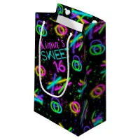 Neon Glow Stick Sweet 16 Name ID760 Small Gift Bag