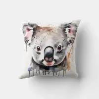 Koala Bear portrait Throw Pillow