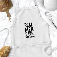 Real Men Bake Personalized Baking Apron For Men