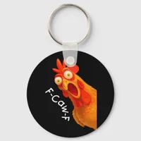 Gothic Humor Funny F-Caw-F Crow Keychain