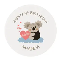Cute Koala Cuddles ID386 Edible Frosting Rounds