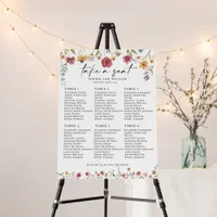 Wildflower Boho Seating Chart Foam Board