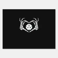 Halloween Pickle Skeleton Heart Hands Fun Design Sign