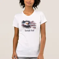 *~* USA Flag Patriotic American Modern Eagle Head T-Shirt