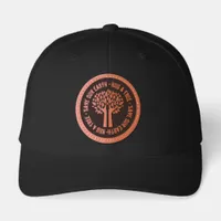 Hug a Tree Save Our Earth Leather Patch Hat
