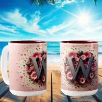 Valentine Day 3D A to Z Alphabet Coffee Mug