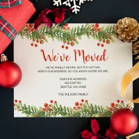 Boughs of Holly Weve Moved Holiday Announcement