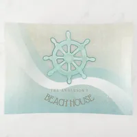 Beach House Nautical Boat Helm Aqua Blue ID623 Trinket Tray