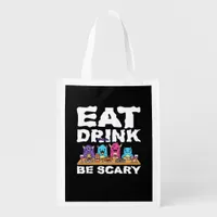 Eat Drink Be Scary Monster Halloween Creative Grocery Bag