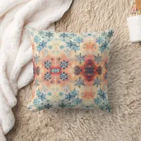 Vintage Snowflakes Pattern - Throw Pillow