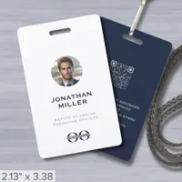 Custom Photo QR Code Staff ID Badge