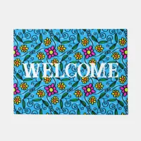 Abstract Floral Doormat