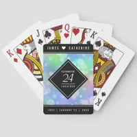 Elegant 24th Opal Wedding Anniversary Celebration Poker Cards