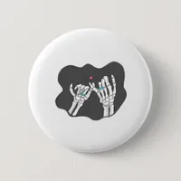 Skeleton Heart Hands  Promise Button