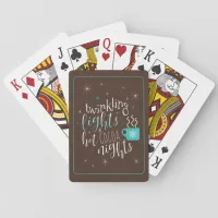 Twinkling Lights Hot Cocoa Nights ID593 Poker Cards