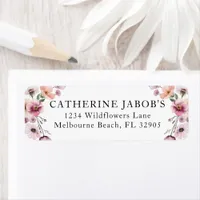 Colorful Wildflower Return Address Label – Dusty P