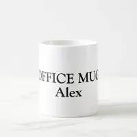 Personalized names on coffee mug