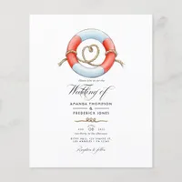 Watercolor Nautical Wedding Photo Flyer