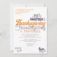 Funny Thanksgiving Friendsgiving & Football Party Invitation