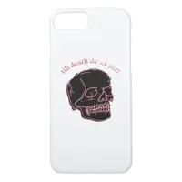 Till Death Do Us Part - Glitch Skull With Funny Te iPhone 8/7 Case