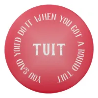 Amusing Red Gradient 'Round Tuit' Eraser