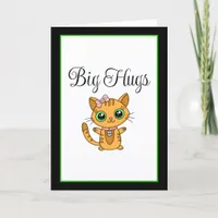 Big Hugs | Cute Orange Cat | Friendship Card