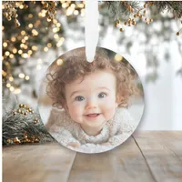 Adorable Baby Photo | Baby's First Christmas Ornament