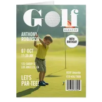 Personalized Golf Magazine Birthday Card