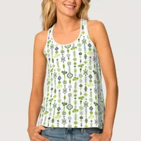 Lucky Shamrock Clover Minimal Modern Striped Tank Top