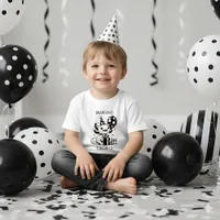 Black and White Axolotl & Balloons Birthday Toddler T-shirt
