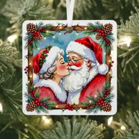 A Sweet Old-Fashioned Christmas | Mr and Mrs Claus Metal Ornament