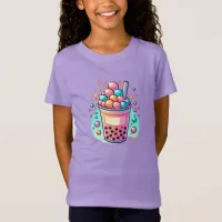 Pink and Blue Bubble Tea T-Shirt