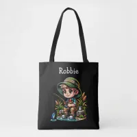 Little Boy Fishing Personalized Tote Bag