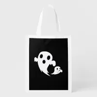 White Boo  Grocery Bag
