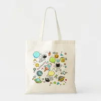 Cute Astronaut Space Planets Custom Tote Bag