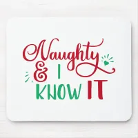 Fun Typography Christmas Mouse Pad