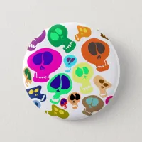 Groovy Skulls Pinback Button