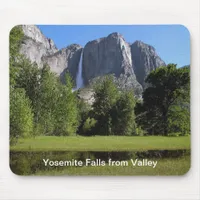 Yosemite Falls from Valley in California Mouse Pad