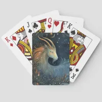 Capricorn Goat Zodiac Astrology Mystical Birthday Poker Cards