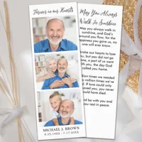 Forever in our Hearts 3 Photo Memorial Funeral Bookmarks