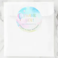 Sweet pastel onederland  1st Birthday Favor Classic Round Sticker