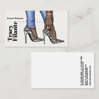 Glam Chic Zebra Fashion Business Card