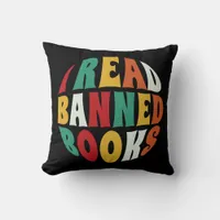 I Read Banned Books Throw Pillow