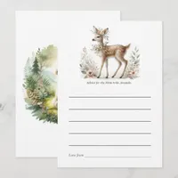 Boho Chic Woodland Deer & Bear Baby Shower Advice Card