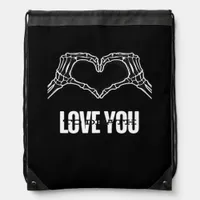 To Death - Skeleton Heart Hands Classic Drawstring Bag