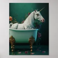 Unicorn in the Tub Poster