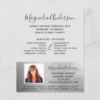 Mobile Notary Service Silver Photo Flyer