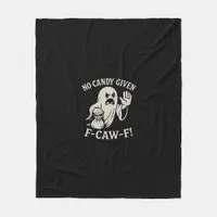 Spooky No Given F-Caw-F Graphic Fleece Blanket
